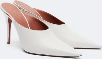 Amina Muaddi Felicia leather mules