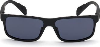adidas 58mm Square Sunglasses in Matte Black /Smoke at Nordstrom