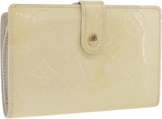 Louis Vuitton Pre-owned Patent Leather Wallet - Dames - Vintage Accessoires - Beige - ONE Size - Leer - Vintage