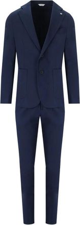 Manuel Ritz Single Breasted Suits - Heren - Business pakken - Blauw - 2XL - Katoen - Kostuums
