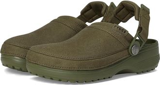 Crocs Classic Crafted Canvas Clogs Clog Shoes Army Green Suede : Mens 12 - Womens 14 Medium