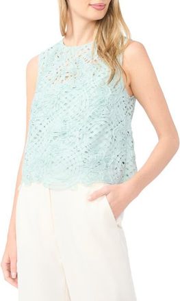 Ted Baker Hazel Sheer Lace Shell in Mellow Mint at Nordstrom, Size X-Small