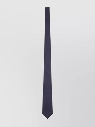 Gucci slim textured silk tie and clamps