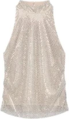 Marella Top Gesso+strass - Dames - Tops zonder mouwen - Beige - S - Tops