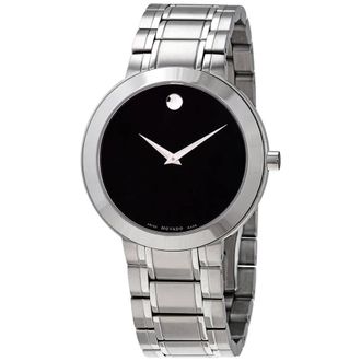 Movado Stiri Quartz Black Dial Stainless Steel Mens Watch 0607277