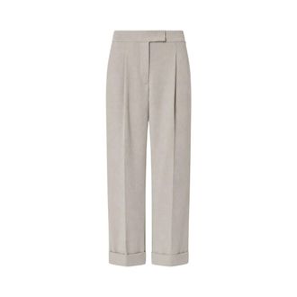 Liu Jo M&eacute;lange broek met omgeslagen zoom - Dames - Broeken - Bruin - Maat: M Leer