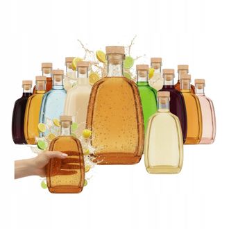 OEM Juego De 30 Botellas Asteria De 250 Ml Con Corchos, 30 Botellas De Vino