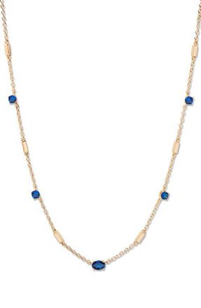 Brook & York Brenna Birthstone Station Necklace in Gold September at Nordstrom