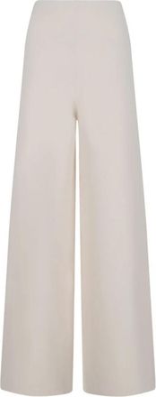 Max Mara Mxpstrillo Broeken - Dames - Wijde Broeken - Wit - M - Broeken