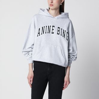 Anine Bing Harvey New Classic oversized cotton hoodie in grey
