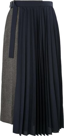 sacai Double Faced Herringbone Suiting Skirt