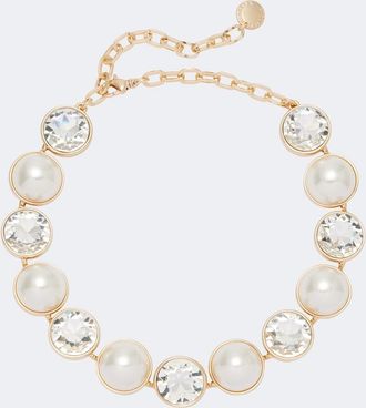 Carolina Herrera Crystal and faux pearl necklace