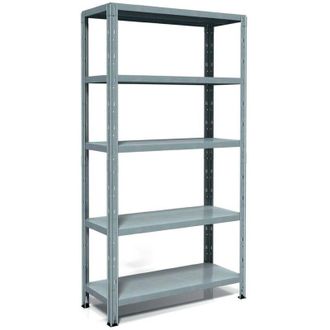 Anemos Scaffale metallico ad incastro a 188 ripiani 100x40 h 188 cm colore Zincato mod. Firenze