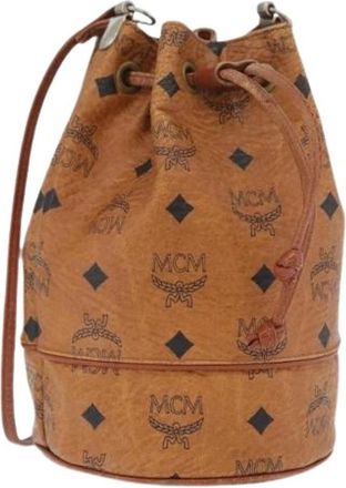 MCM Pre-owned Bucket Bag - Dames - Vintage Tas - Bruin - ONE Size - Leer - Vintage