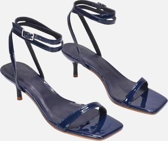 XY London Womens XY London Womens/Ladies Nikita Patent Low Kitten Heel Sandals - Navy - Size: 5