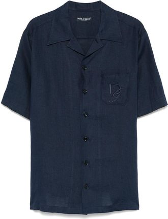 Dolce & Gabbana Camicia con ricamo - Blu