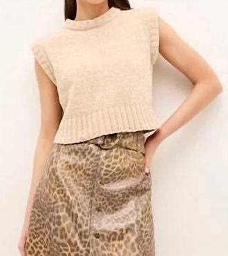Marie Oliver Presley Cropped Shell Top In Sugarcookie