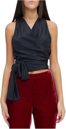 Moschino Gekruiste Mouwloze Top - Dames - Tops zonder mouwen - Zwart - S - Tops