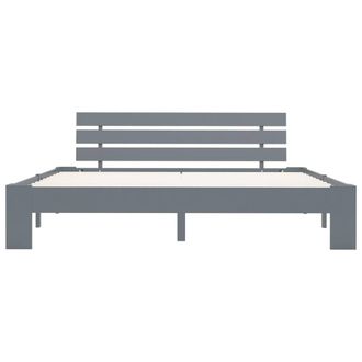 Berkfield Home Modern Bed Frame Grey Solid Pine Wood 160x200 cm