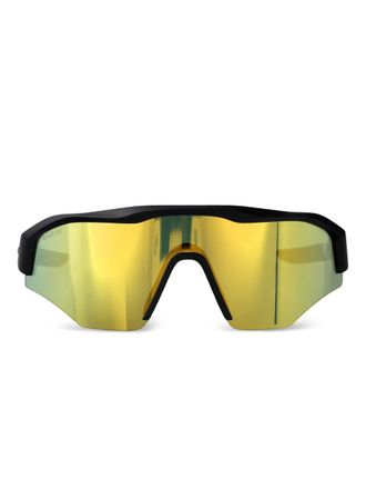 Gucci shield-frame sunglasses - unisex - Acetate - One Size - Black