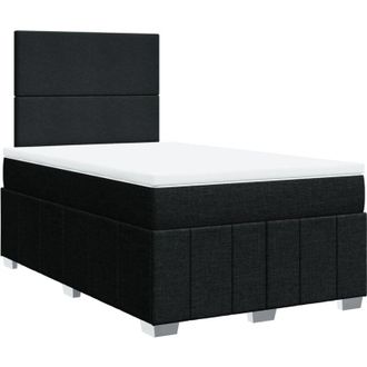 vidaXL Vidaxl - Cama Box Spring Con Colch&oacute;n Tela Negro 120x200 Cm