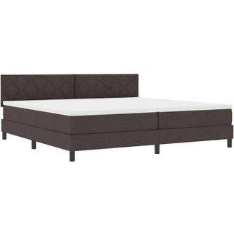 vidaXL Cama Tipo Box Spring Marr&oacute;n Oscuro 200 X 200 Cm Tela Vidaxl