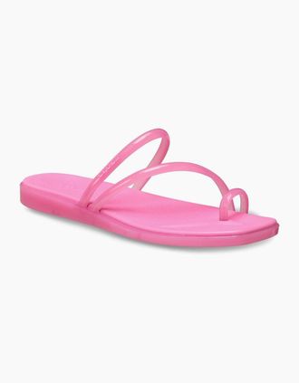 Crocs Womens Crocs Miami Jely Toe Loop EVA Womens Pink Lemonade Sandals - Size: UK 8 / eu 41/42 / us w10
