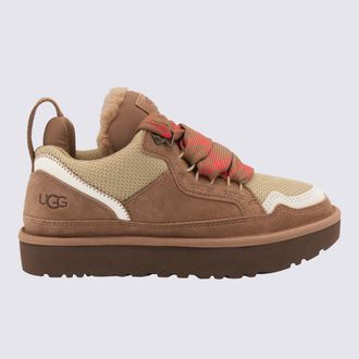 UGG Beige Leather Sneakers