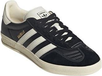 adidas Gazelle Indoor Sneaker in Black/Cream White/Gold at Nordstrom Rack, Size 4