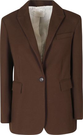 Circolo 1901 Structured Fleece Blazer With Notch Lapels And Button Closure