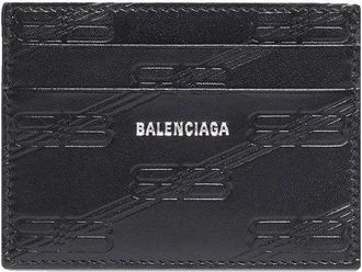 Balenciaga Embossed Monogram Card Case Box Black 717763210JS1000