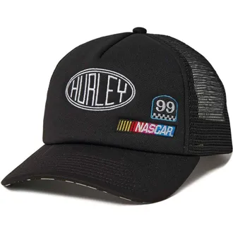 Hurley Womens Hurley Black NASCAR Foam Trucker Snapback Hat at Nordstrom
