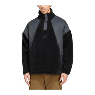 adidas Terrex Xploric Climawarm High Pile Snap Pullover - - Sport - Uomo - Nero - S