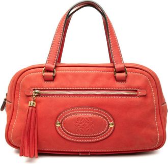 Loewe Pre-owned Loewe Nubuck Anagram Madrid Fringe Handbag Ladies 534FON2GH3NL33JP
