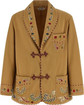 Bode Mens Feather Runner Smoking Blazer