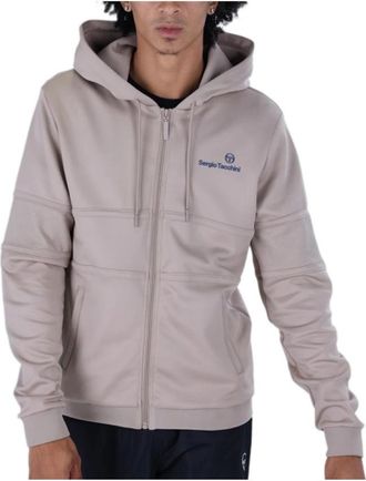 Sergio Tacchini Hoodie met rits - Beige - Heren - Vesten met rits - Beige - XL - Polyester - Hoodies & sweatvesten