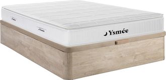 Vente-Unique Set 160x200 rete vano Nat. chiaro+mater. molle insacch. accog. nano molle+memory foam sp.32 - IPOH di YSM&Eacute;E