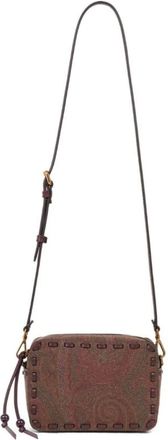 Etro Tassen, Dames, Veelkleurig, ONE Size, Katoen, Arnica 1984 Paisley Crossbody Tas met Borduurwerk