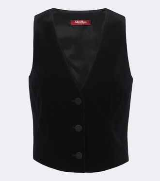 Max Mara Elegante cotton velvet vest