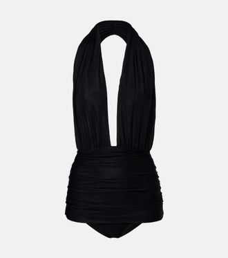 Adriana Degreas Draped halterneck swimsuit