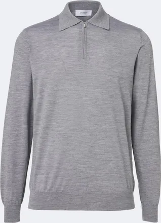 Lardini Wool, silk, and cashmere polo sweater