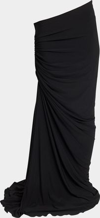 Alaia Ruched Long Skirt
