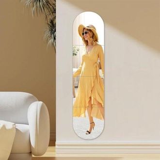 OEM Juego De 4 Espejos Acr&iacute;licos Autoadhesivos, Espejo De Pared Irrompible De 30x30 Cm, Gimnasio Y Dormitorio