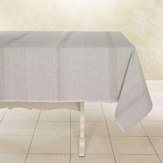 Sustainable Threads Ecoloom Handwoven Cotton Tablecloth in Sea Salt - 108 X 70 at Nordstrom