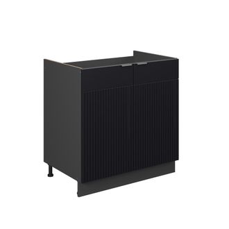 Vicco Armario Bajo Para Fregadero Fame-line, Rayas Negras, 80 Cm Sin Encimera, Vicco