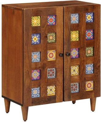 vidaXL Aparador Nogal 60 X 33 X 75 Cm Madera De Mango Maciza Vidaxl