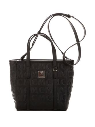 MCM logo-embossed tote bag - women - Canvas - One Size - Black
