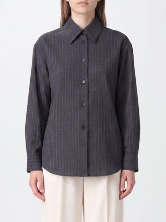 Jil Sander Striped Cotton Regular Fit Shirt with French Collar
