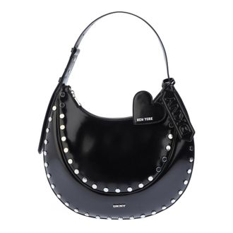 DKNY Sadie Schoudertas (Zwart/Zilver)