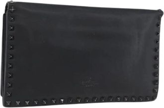 Valentino Pre-owned Vintage Clutch Bag - Dames - Vintage Clutch - Zwart - ONE Size - Leer - Vintage